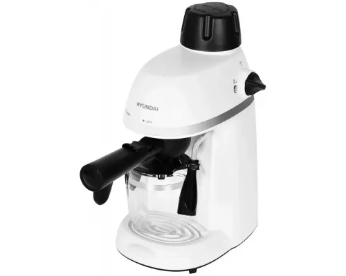 Кофеварка Hyundai HEM-1310 кремовый/серебристый
