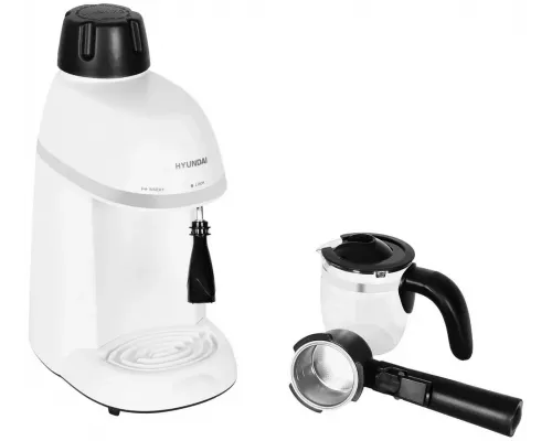 Кофеварка Hyundai HEM-1310 кремовый/серебристый