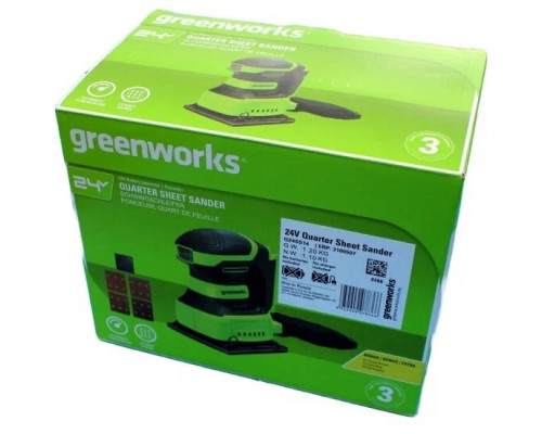 Плоскошлифовальная машина аккумуляторная GreenWorks G24SS14, 24 В, без АКБ и ЗУ (3100507)