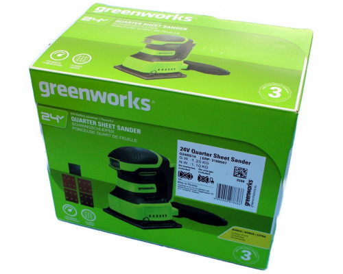 Плоскошлифовальная машина аккумуляторная GreenWorks G24SS14, 24 В, без АКБ и ЗУ (3100507)