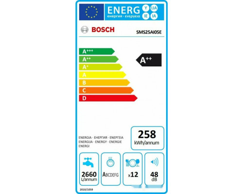 Посудомоечная машина Bosch SMS25AI05E серебристый