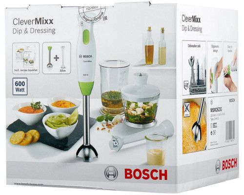 Блендер погружной BOSCH MSM 2623G белый/зеленый