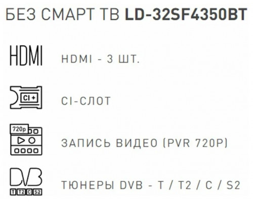 Телевизор VEKTA LD-32SF4350BT