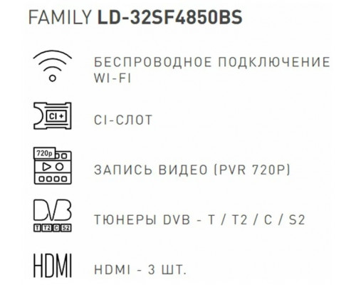 Телевизор VEKTA LD-32SF4850BS