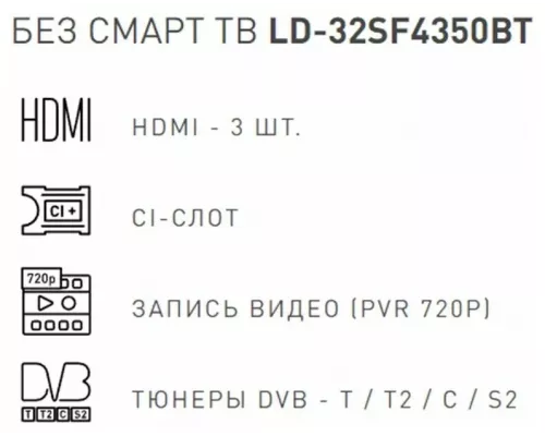 Телевизор VEKTA LD-32SF4350BT
