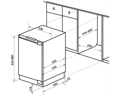 Встраиваемый морозильник MAUNFELD MBFR88SW