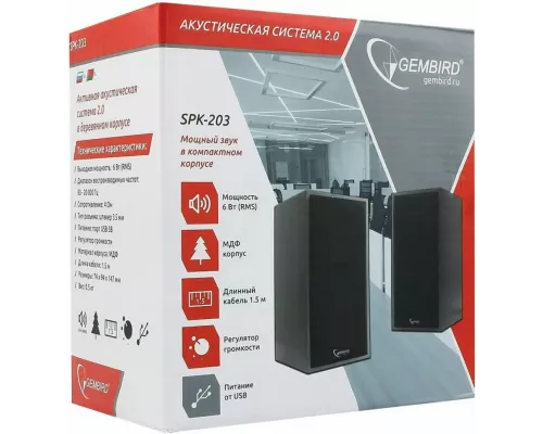 Акустическая система Gembird SPK-203, черный