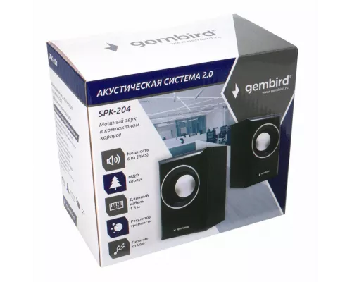 Акустическая система Gembird SPK-204, черный
