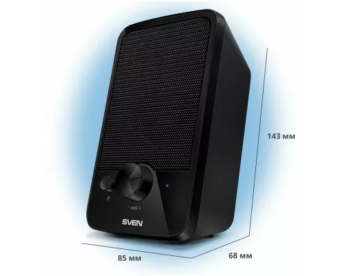 Акустическая система SVEN 312, черный {2.0, 100 – 20 000 Гц, 4Вт}