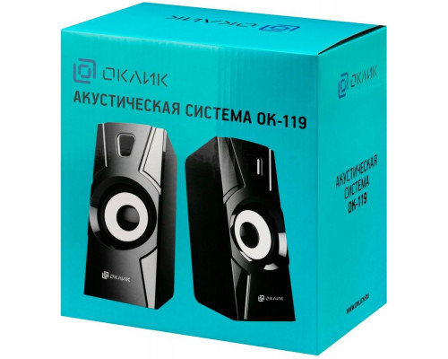 Колонки Oklick OK-119 2.0 черный 