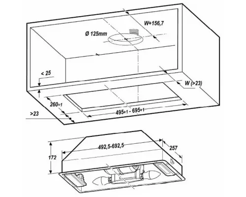 Встраиваемая вытяжка Elica ERA C WH/A/52