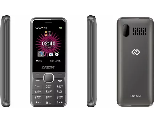 Мобильный телефон DIGMA A241 Linx 32Mb черный