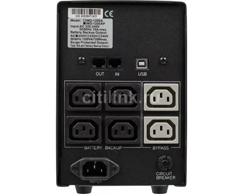 ИБП POWERCOM Imperial IMD-1200AP черный