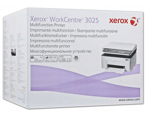 МФУ лазерное Xerox WorkCentre 3025 (WC3025BI) A4 WiFi белый/синий