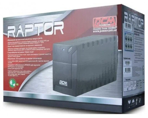 ИБП POWERCOM Raptor RPT-1000A EURO 600Вт 1000ВА черный