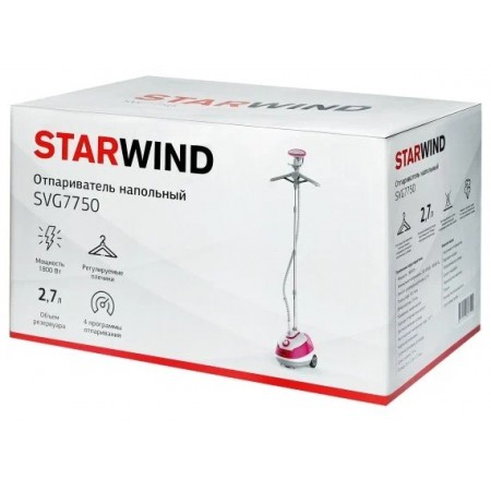 Отпариватель напольный STARWIND SVG7750 белый/малиновый