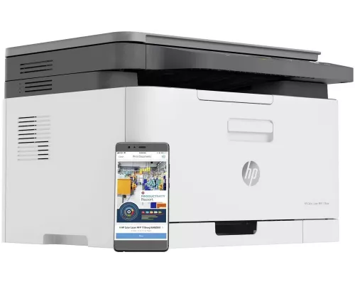 МФУ лазерное HP Color 178nw (4ZB96A), принтер/сканер/копир, A4 WiFi белый/серый