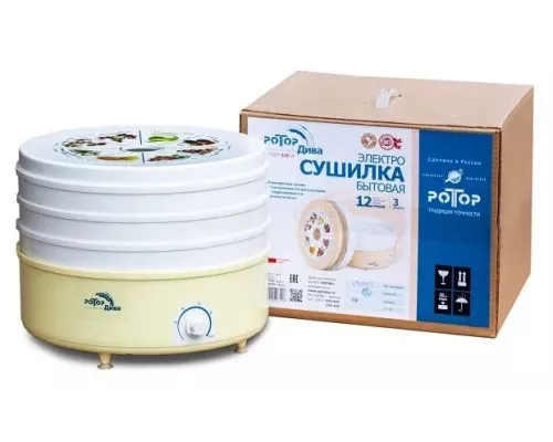 Сушилка для овощей и фруктов Ротор Дива СШ-007 белый