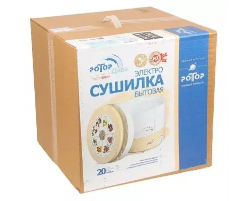 Сушилка для овощей и фруктов Ротор Дива СШ-007 белый