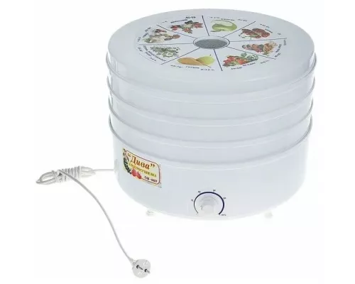 Сушилка для овощей и фруктов Ротор Дива СШ-007 белый