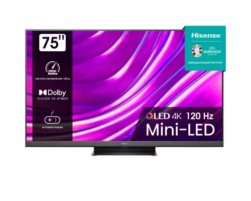 Телевизор Hisense 75U8HQ черный
