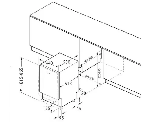 Встраиваемая посудомоечная машина KRONA BRENTA 45 BI