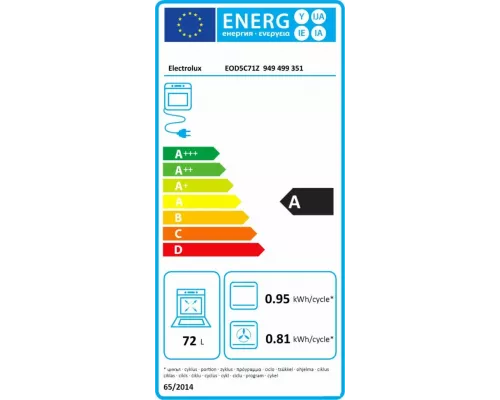 Духовой шкаф Electrolux EOD5C71Z черный