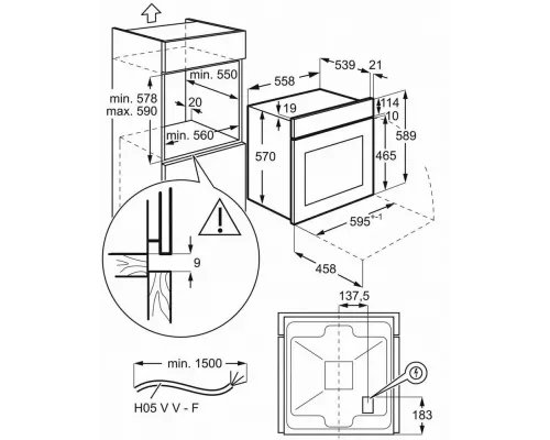 Духовой шкаф Electrolux EOF3H50BX нер.сталь