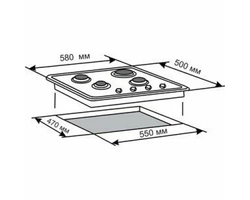 Варочная поверхность De Luxe GG4_750229F-060 Варочная поверхность De Luxe GG4_750229F-060