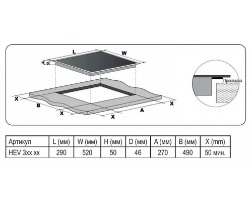 Варочная поверхность Evelux HEV 321 B