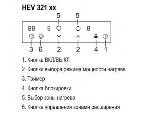 Варочная поверхность Evelux HEV 321 B