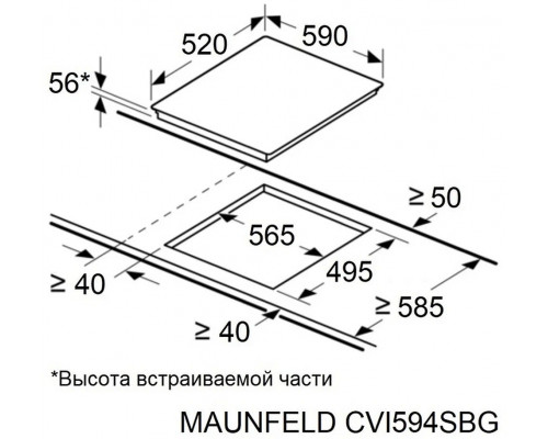 Варочная поверхность MAUNFELD CVI594SWH