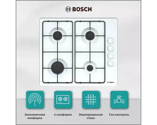 Варочная поверхность Bosch PBP6C2B82O белый