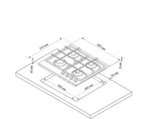 Варочная поверхность De Luxe GG4_750229F-060