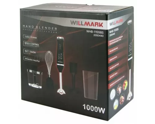 Блендер WILLMARK WHB-1155BS черный