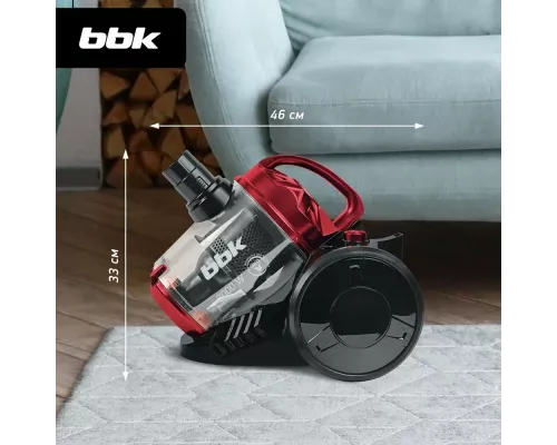 Пылесос BBK BV1503 черный/красный