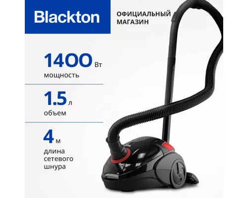 Пылесос BLACKTON Bt VC1401B черный-красный