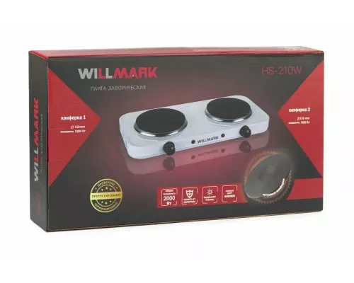 Настольная плита WILLMARK HS-210W белый