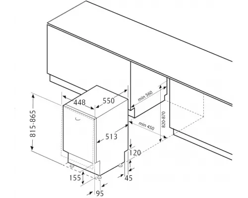Встраиваемая посудомоечная машина KRONA GARDA 45 BI