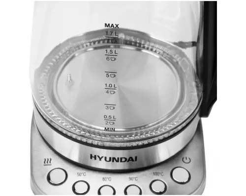 Чайник Hyundai HYK-G3026 серебристый/черный