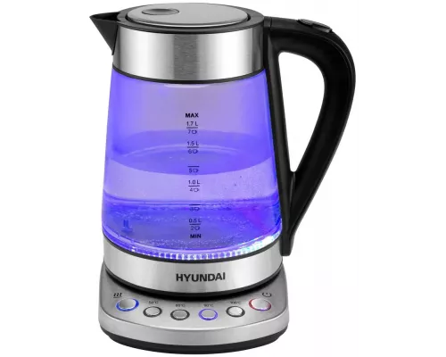 Чайник Hyundai HYK-G3026 серебристый/черный