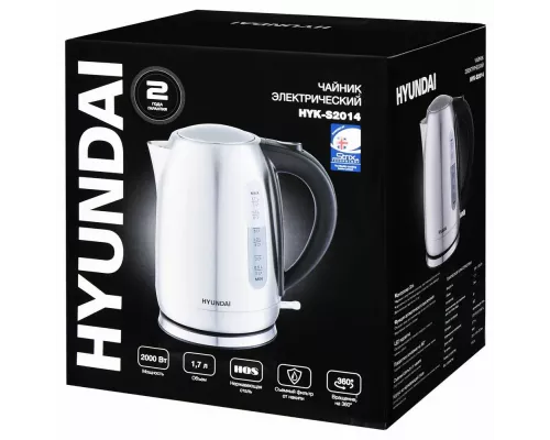 Чайник Hyundai HYK-S2014 серебристый/черный