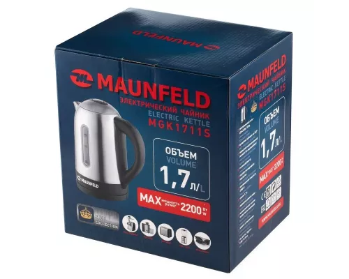 Чайник MAUNFELD MGK1711S серебристый