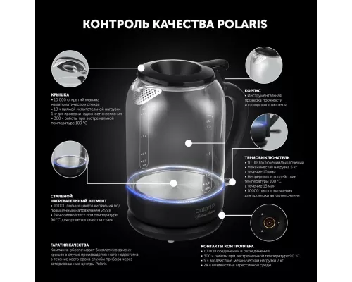 Чайник Polaris PWK1753CGL черный