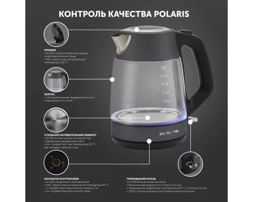 Чайник Polaris PWK1760CGL графит