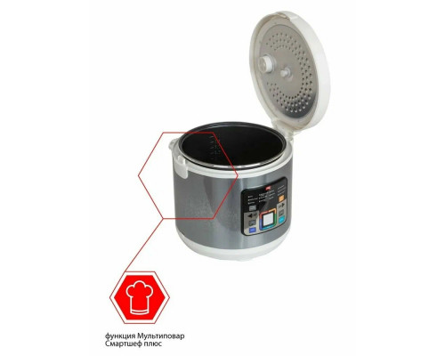 Мультиварка JVC JK-MC509 серебристый/белый Мультиварка JVC JK-MC509 серебристый/белый