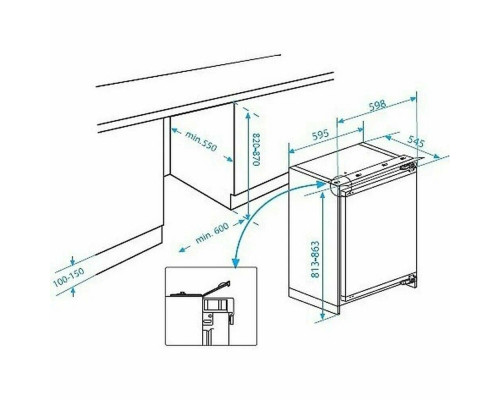 Встраиваемый морозильник Beko BU1200HCA белый