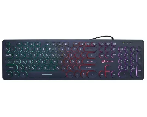 Клавиатура OKLICK 420MRL черный USB