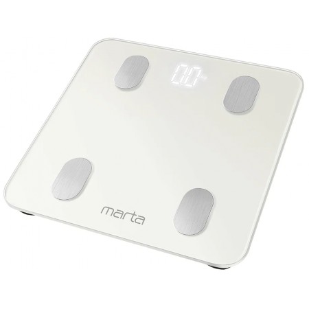 Весы напольные MARTA MT-1606 белый жемчуг