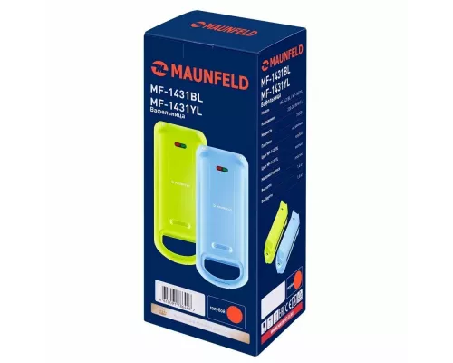Вафельница MAUNFELD MF-1431BL голубой